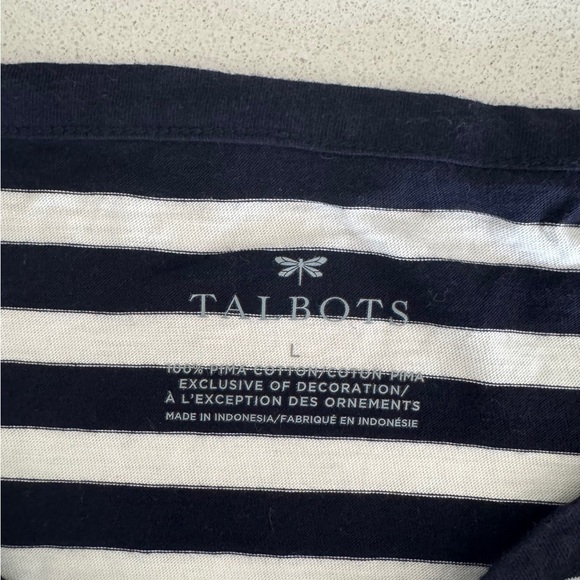 Talbots Boatneck Tee, Size L - Picture 4 of 4